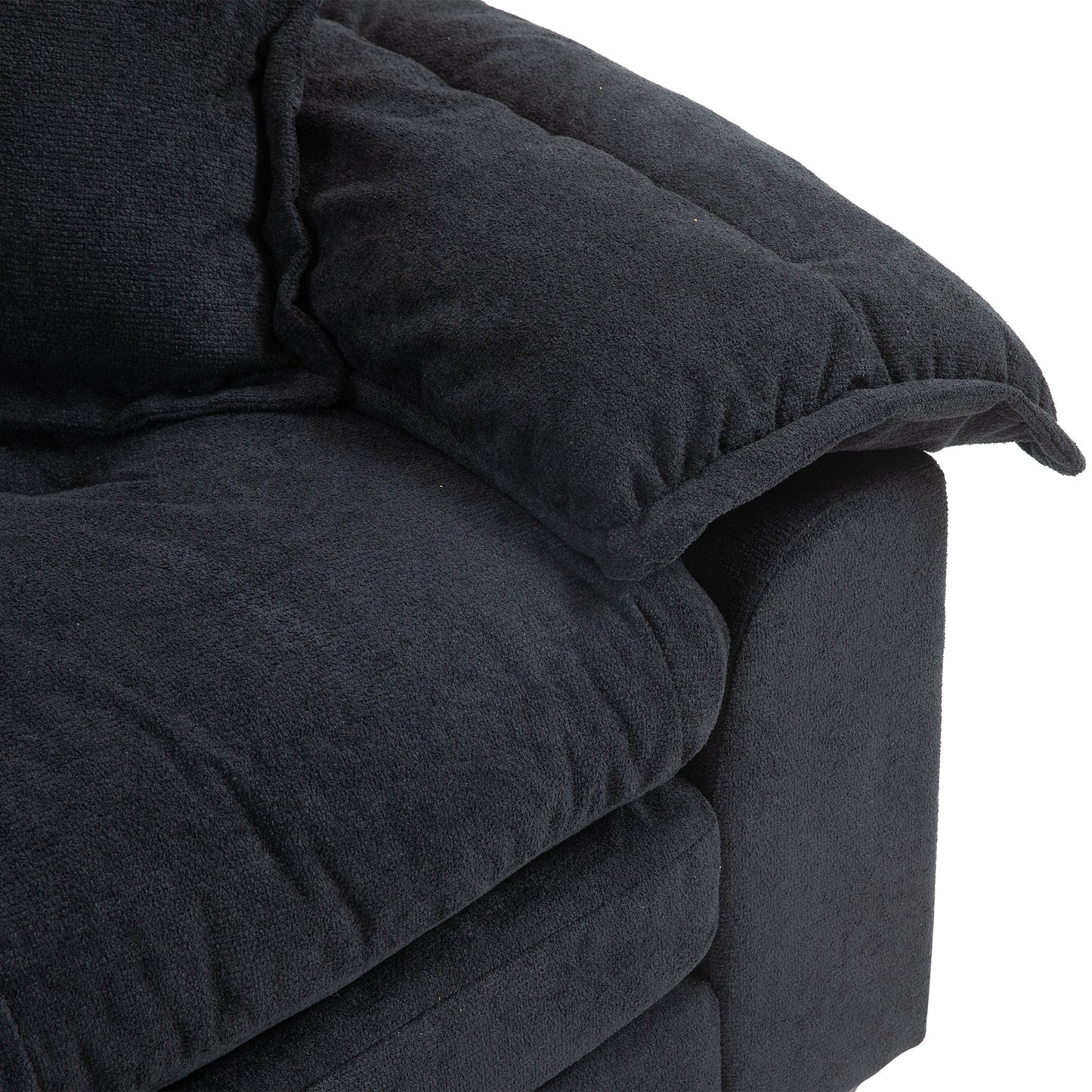 84" Chenille Sofa Small Sofa Loveseat Deep Seat Sofa Couch with 2 Throw Pillows & Memory Foam