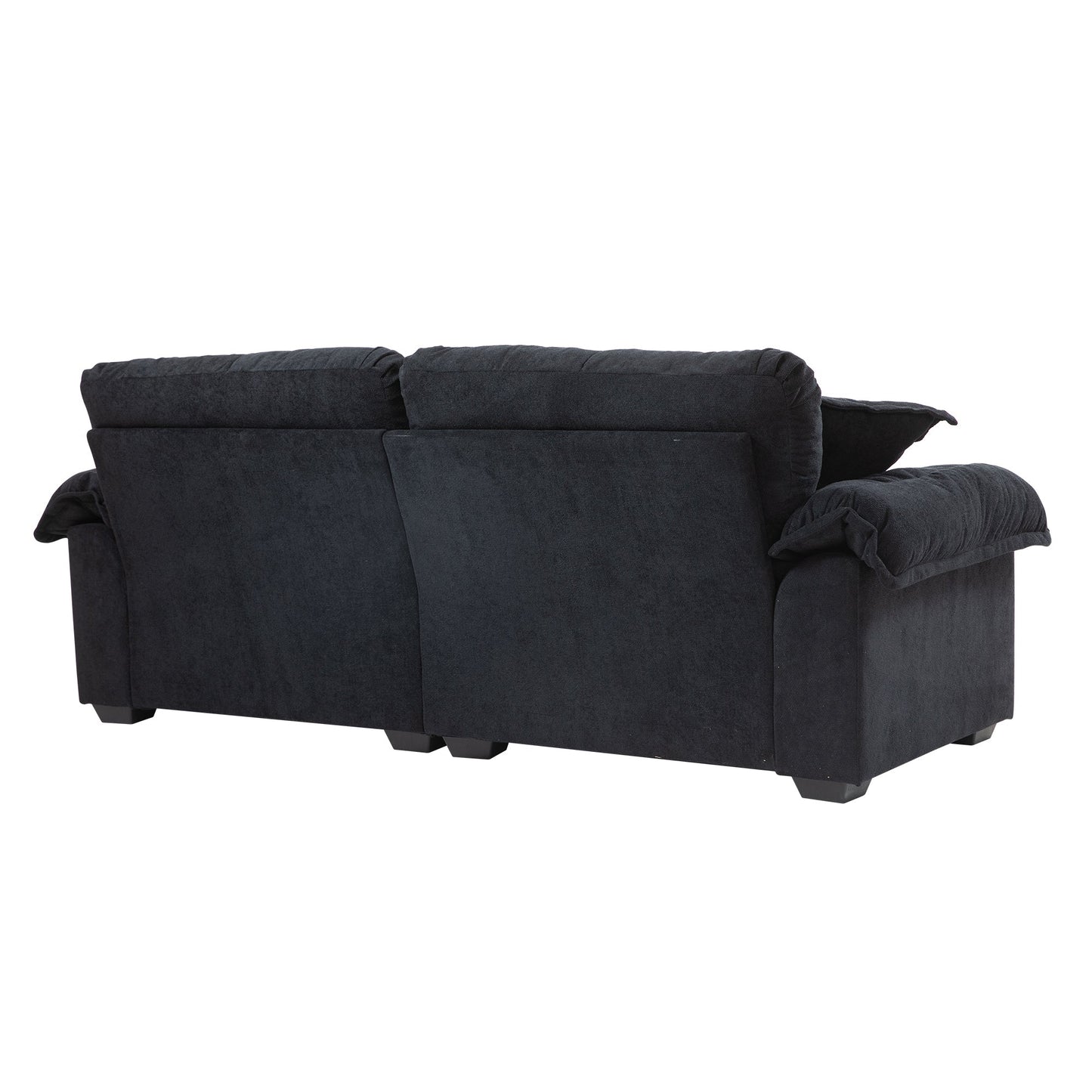 84" Chenille Sofa Small Sofa Loveseat Deep Seat Sofa Couch with 2 Throw Pillows & Memory Foam