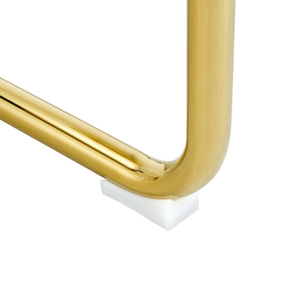 Modern dining chairs with faux leather padded seats, dining room chairs, gold metal leg upholstered chairs set of 6