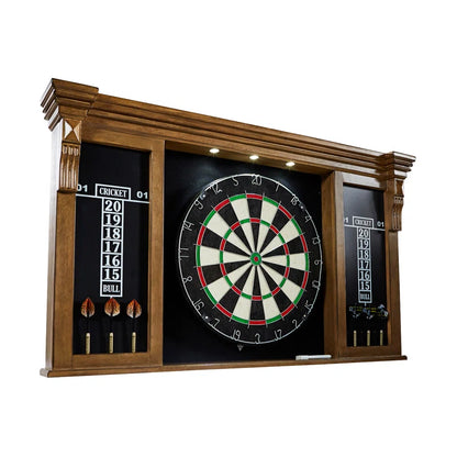 Woodhaven Premium Bristle Dartboard and Cabinet Set with Darts