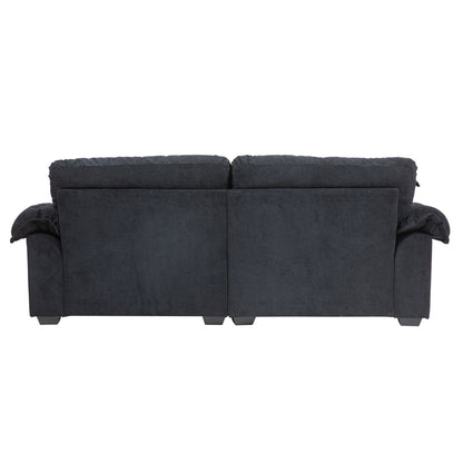 84" Chenille Sofa Small Sofa Loveseat Deep Seat Sofa Couch with 2 Throw Pillows & Memory Foam
