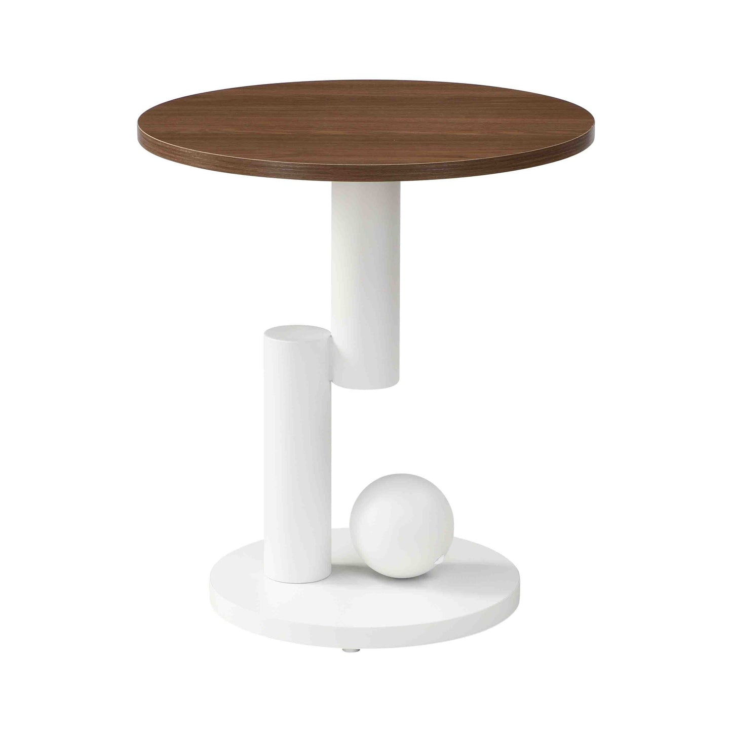 2-Piece Nesting Coffee Table Set with Storage - White & Brown