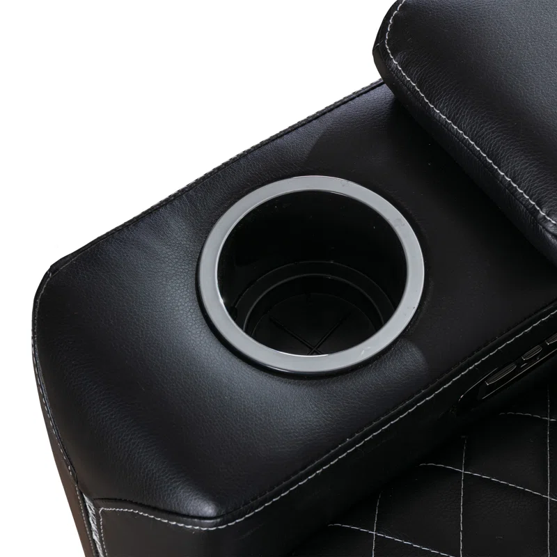 Faux Leather Power Recliner Home Theater Seat