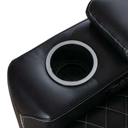 Faux Leather Power Recliner Home Theater Seat
