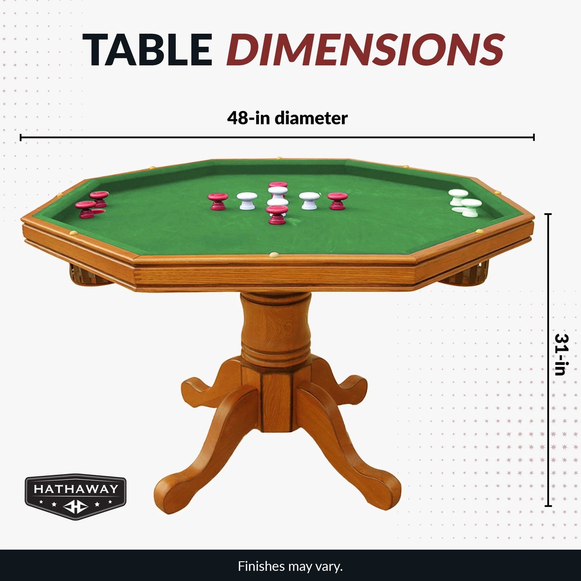 Kingston Oak 3-In-1 Poker Table