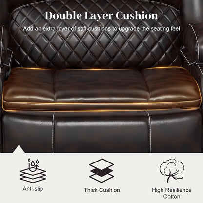 Grey Leather Reclining Loveseat Set With Console And Chairs