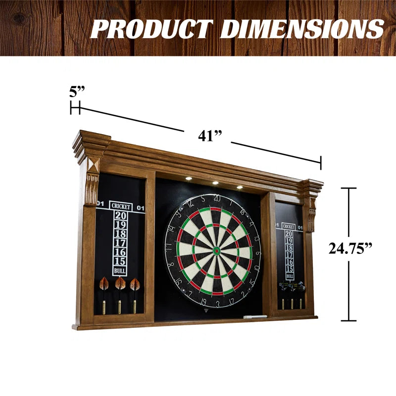Woodhaven Premium Bristle Dartboard and Cabinet Set with Darts