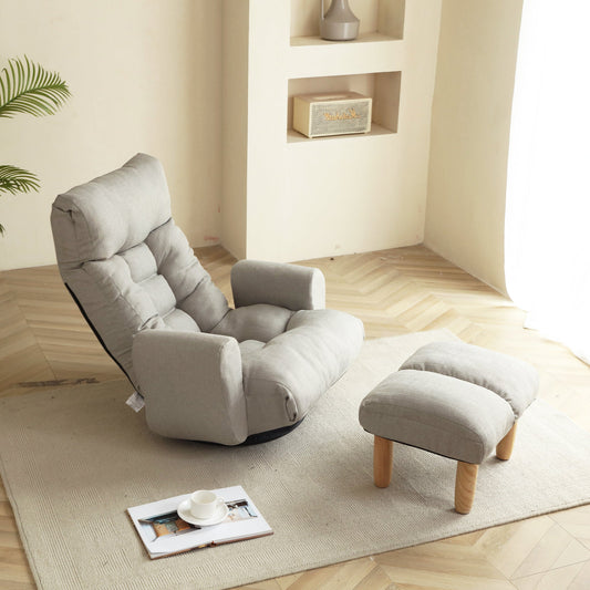 360 degree rotatable leisure sofa and lounge chair combination