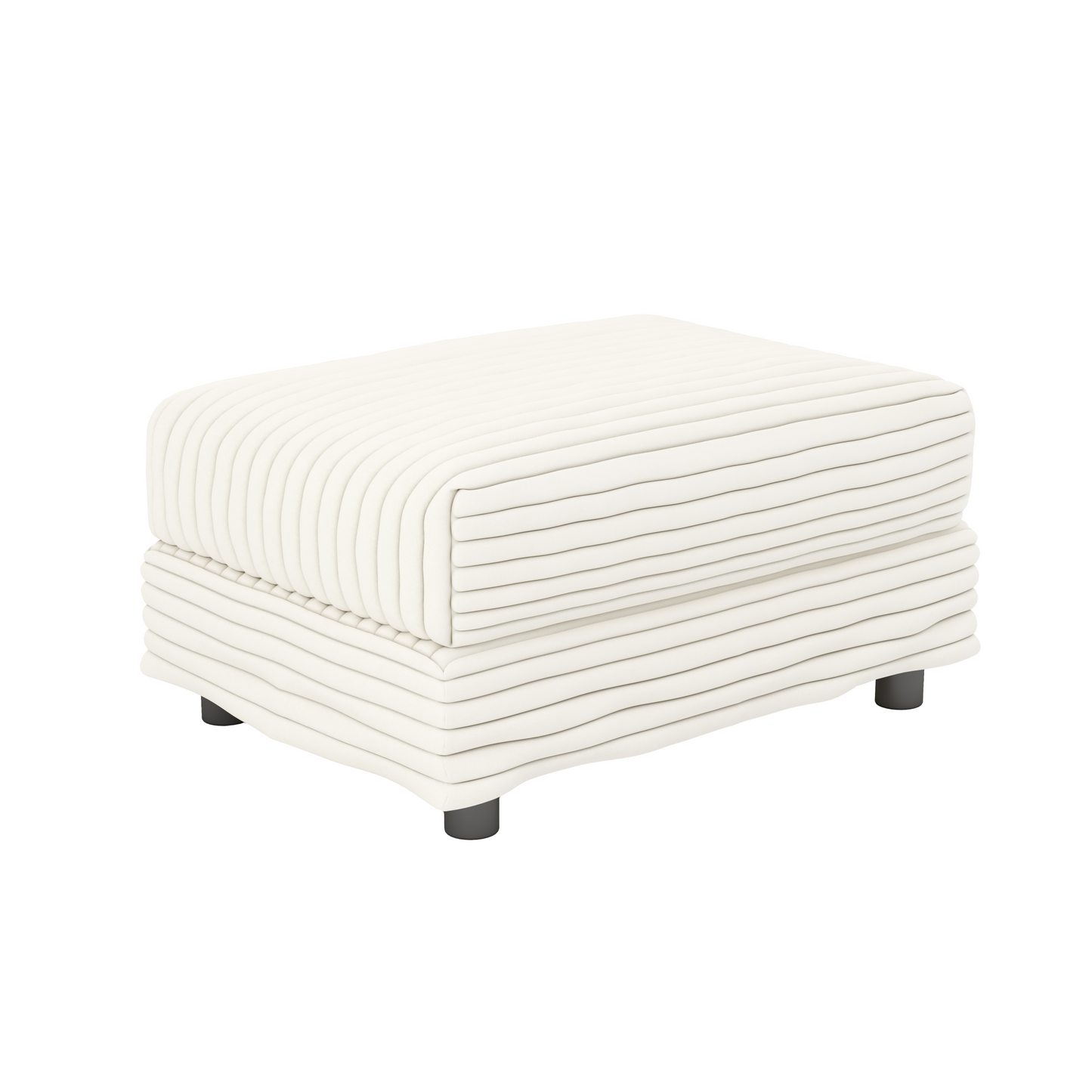 102.4 'Plush Corduroy 4-Seat Sofa,Modern Comfy Upholstered Sofa Cloud Couch,Deep Seat Couches with Soft Pillows and Movable Ottoman