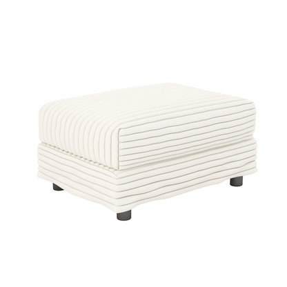 102.4 'Plush Corduroy 4-Seat Sofa,Modern Comfy Upholstered Sofa Cloud Couch,Deep Seat Couches with Soft Pillows and Movable Ottoman