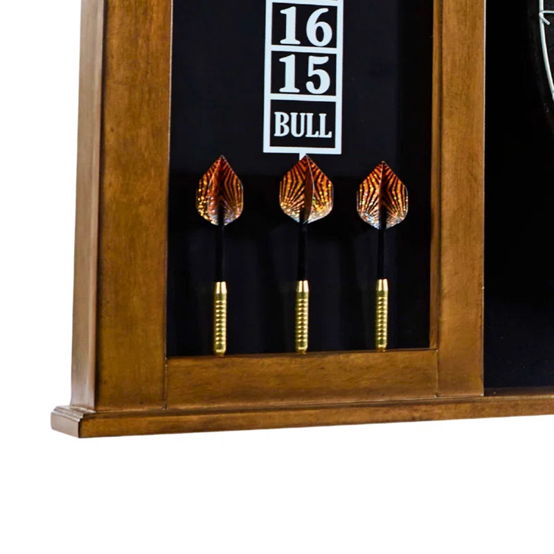 Woodhaven Premium Bristle Dartboard and Cabinet Set with Darts