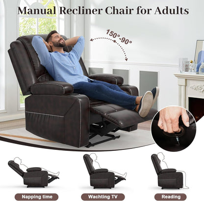 Grey Leather Reclining Loveseat Set With Console And Chairs
