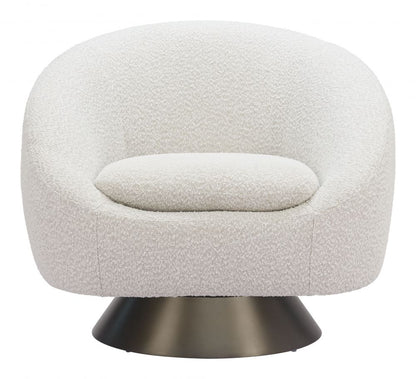 Modan Textured Fabric Swivel Club Chair