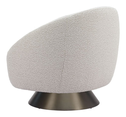 Modan Textured Fabric Swivel Club Chair