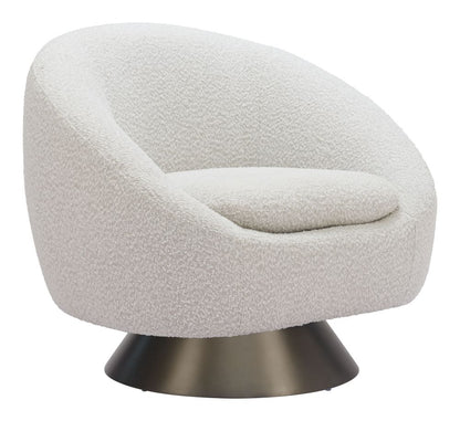 Modan Textured Fabric Swivel Club Chair