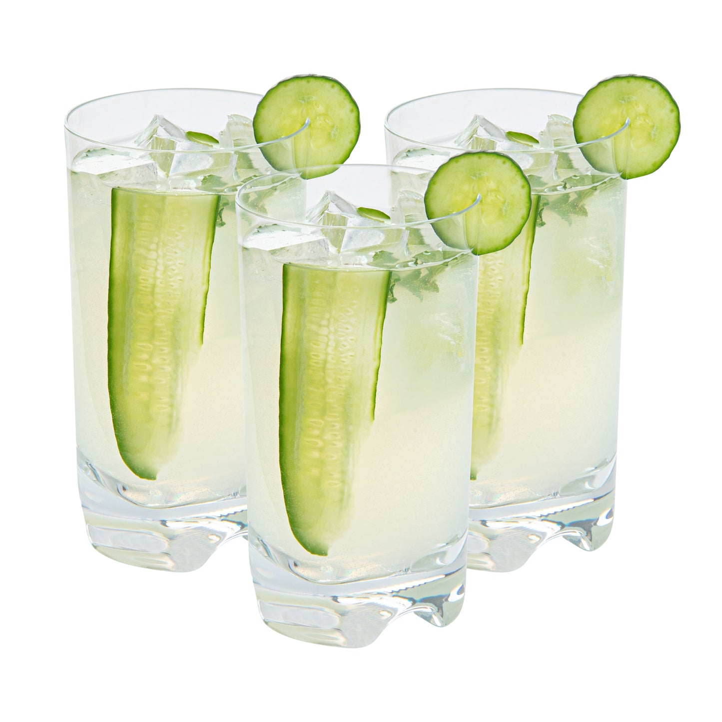 Bev Tek 14 oz Polycarbonate Highball Glass - 3" x 3" x 5 1/2" - 6 count box