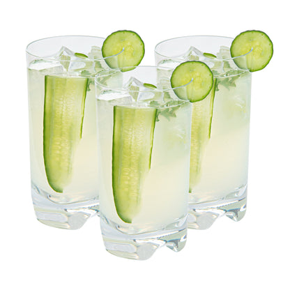 Bev Tek 14 oz Polycarbonate Highball Glass - 3" x 3" x 5 1/2" - 6 count box