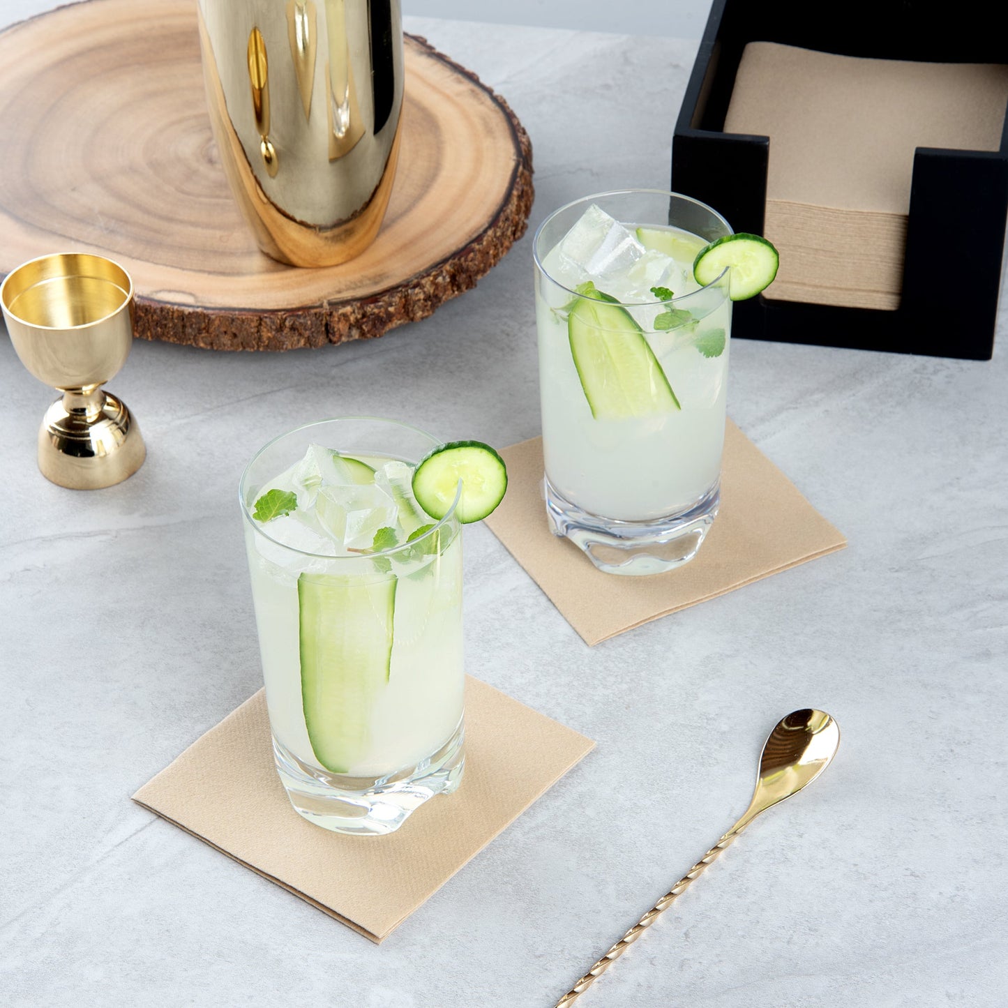 Bev Tek 14 oz Polycarbonate Highball Glass - 3" x 3" x 5 1/2" - 6 count box