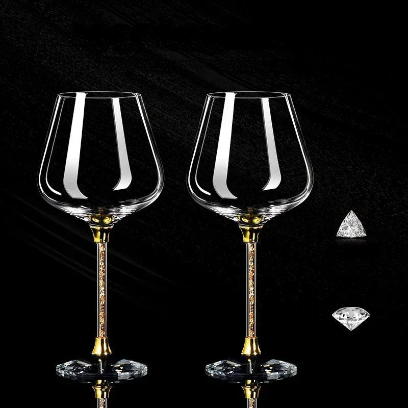 Light Luxury High-end Crystal Cup Red Wine Glass Set Tall Glass