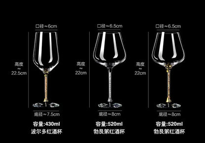 Light Luxury High-end Crystal Cup Red Wine Glass Set Tall Glass