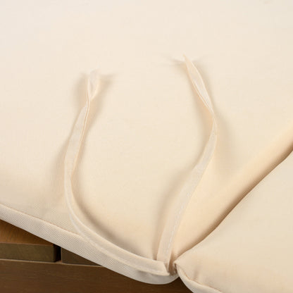 Outdoor Dining Set with Acacia Wood Table and 4 Chairs, Beige