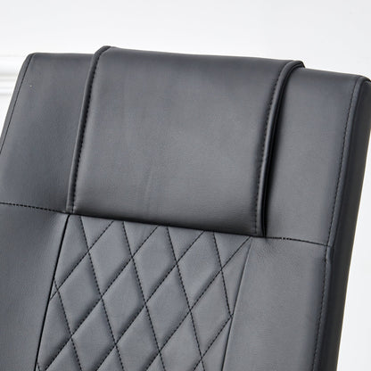 Modern dining chairs with faux leather padded seats, dining room chairs, gold metal leg upholstered chairs set of 6