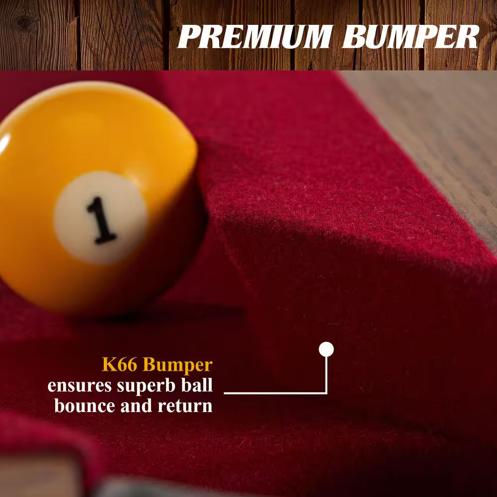 Arlington 8 Ft. Pool Table with Drop Pockets, Cue Sticks and Ball Set