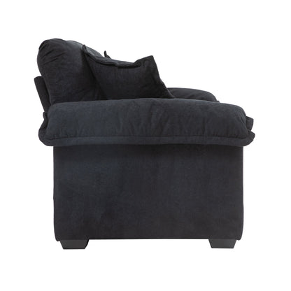 84" Chenille Sofa Small Sofa Loveseat Deep Seat Sofa Couch with 2 Throw Pillows & Memory Foam