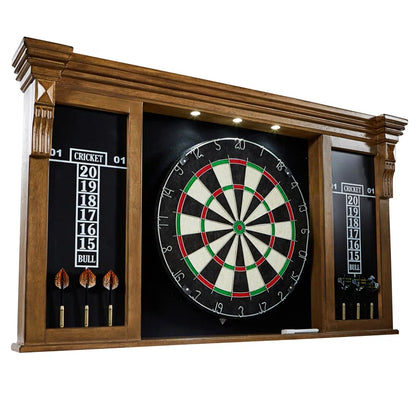 Woodhaven Premium Bristle Dartboard and Cabinet Set with Darts