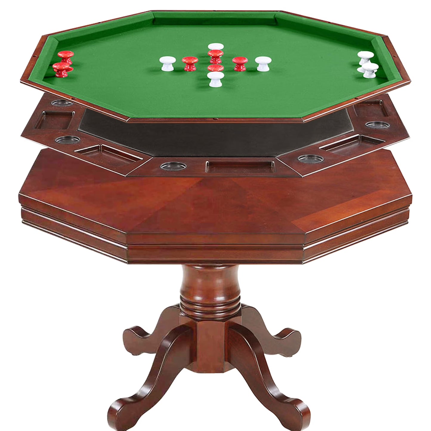 Kingston Walnut 3-In-1 Poker Table