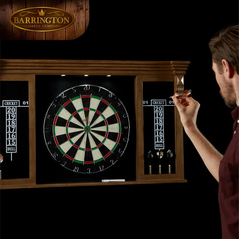 Woodhaven Premium Bristle Dartboard and Cabinet Set with Darts