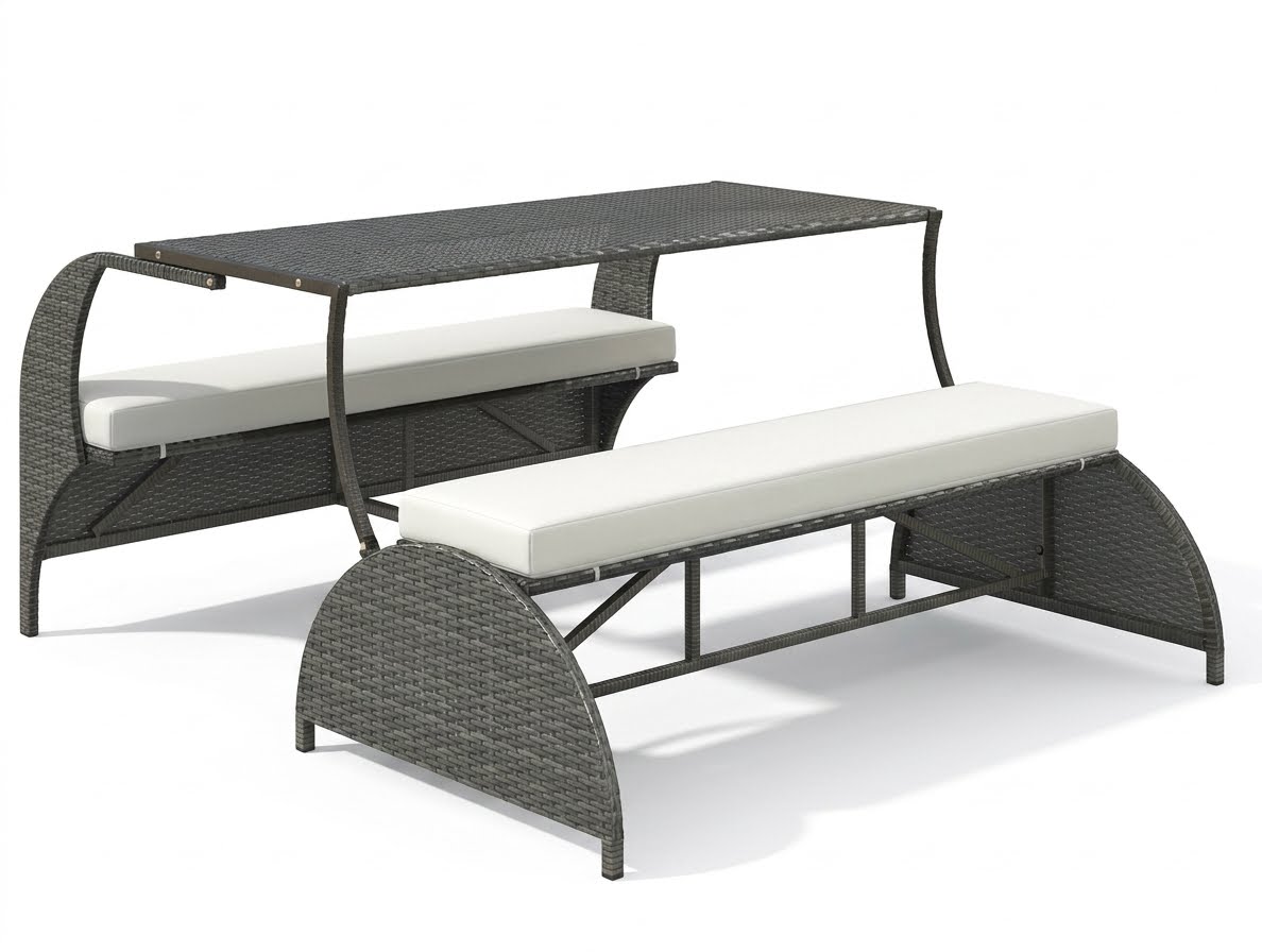 Outdoor Loveseat and Convertible to four seats and a table