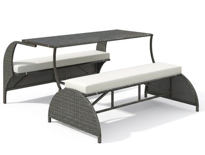 Outdoor Loveseat and Convertible to four seats and a table