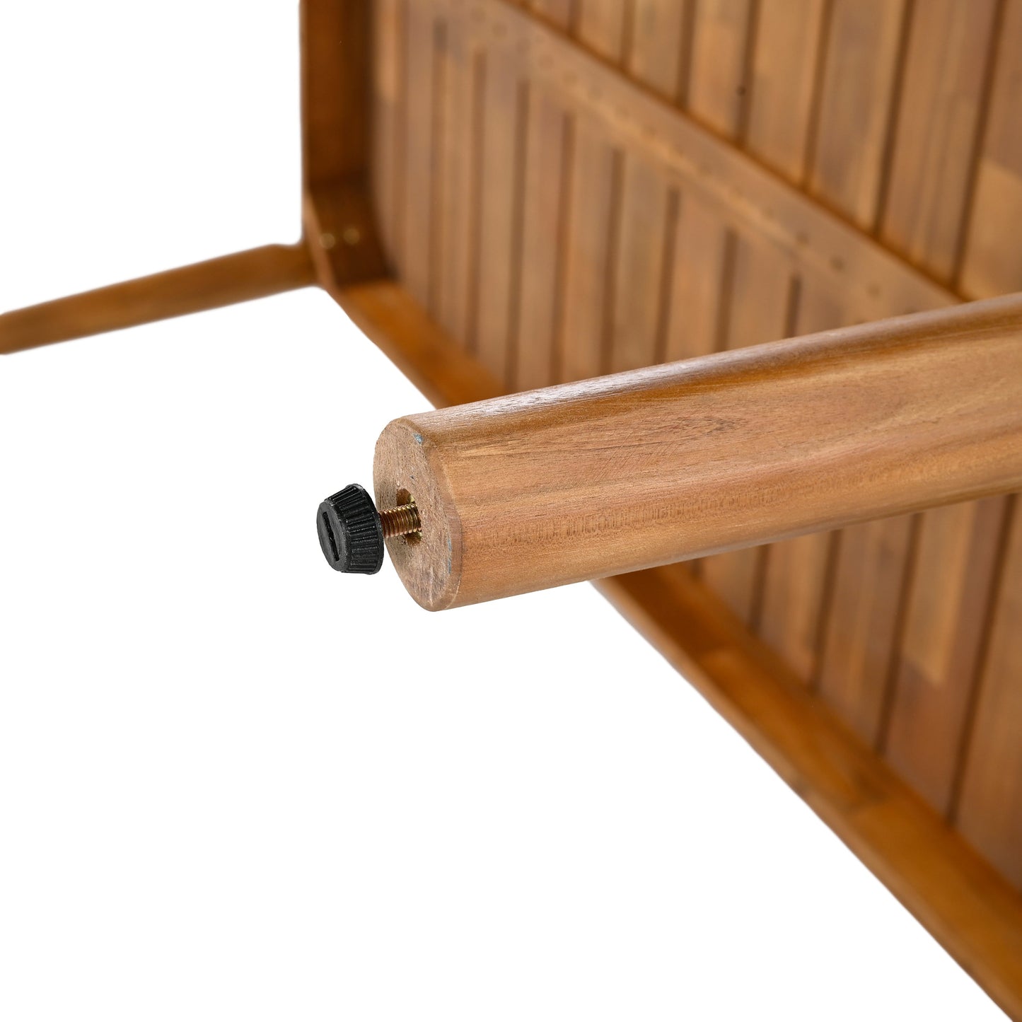 Outdoor Dining Set with Acacia Wood Table and 4 Chairs, Beige