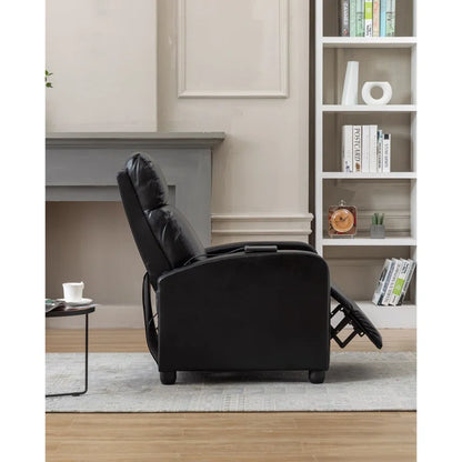 25.6" Wide Modern Soft Breathable Faux Leather Massage Home Theater Individual Seat with Remote Control (Set of 4)