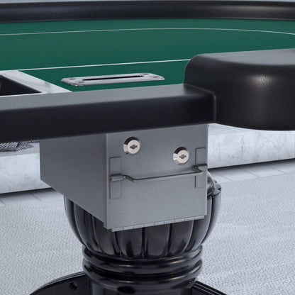 Premium 96-Inch Aura Oval Card Table With Cup Holders, Chips Tray And Drop Box