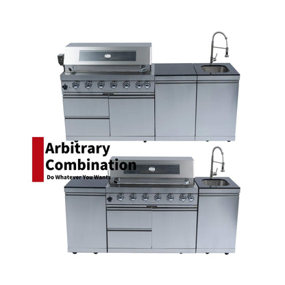 Castelle Flame Tuscany Outdoor BBQ Liquid Propane Kitchen Grill Island