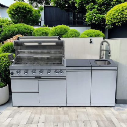 Castelle Flame Tuscany Outdoor BBQ Liquid Propane Kitchen Grill Island